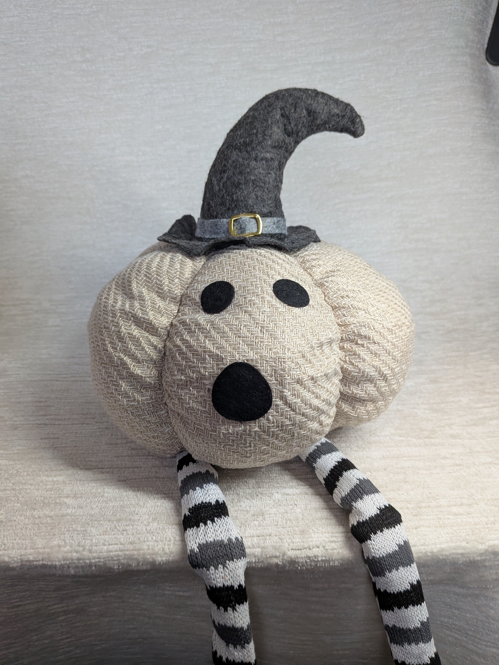 Halloween Pumpkin and Ghost Plushes- Shelf Sitters Fireplace mantel Decor - Picture 9 of 16